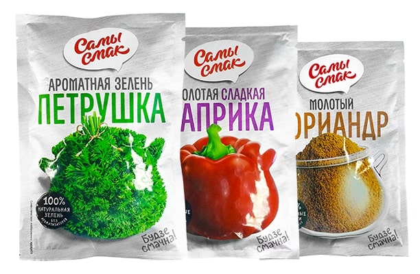 Пленки с флексопечатью для специй "Самы смак"
