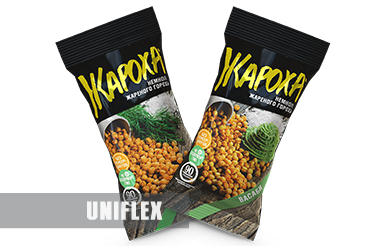 Гибкая упаковка для жареного гороха