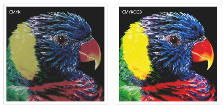 Multicolor (CMYKOGB) vs regular CMYK